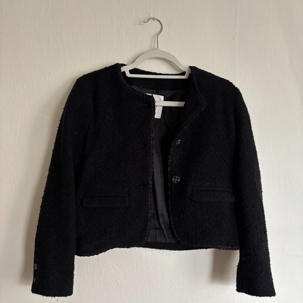 Ba&sh black jacket coat, tweed